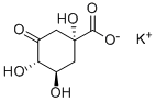3-Dehydroquinic  acid  potassium  salt,  (1R,3R,4S)-1,3,4-Trihydroxy-5-oxocyclohexanecarboxylic  acid  potassium  salt Struktur
