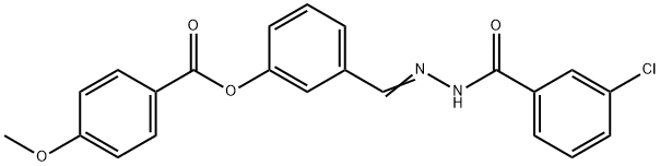3-[2-(3-chlorobenzoyl)carbohydrazonoyl]phenyl 4-methoxybenzoate Structure