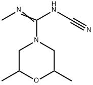 N'-CYANO-N'''-METHYL-2,6-DIMETHYLMORPHOLINE-4-CARBOXAMIDINE Struktur