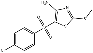 4-AMINO-5-(4-CHLOROPHENYLSULFONYL)-2-METHYLTHIOTHIAZOLE Struktur