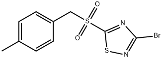 3-BROMO-5-(4-METHYLBENZYLSULFONYL)-1,2,4-THIADIAZOLE Struktur