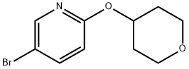 5-溴-2-(四氢吡喃-4-氧基)吡啶 结构式
