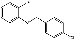 1-ブロモ-2-((4-クロロベンジル)オキシ)ベンゼン 化学構造式