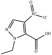 1-ethyl-4-nitro-1H-pyrazole-5-carboxylic acid(SALTDATA: FREE) Struktur