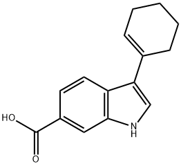 3-环己烯基-1H-吲哚-6-甲酸, 494799-16-5, 结构式