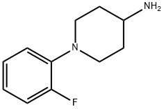 1-(2-フルオロフェニル)ピペリジン-4-アミン 化学構造式