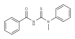 1-フェニル-1-メチル-3-ベンゾイルチオ尿素 化学構造式