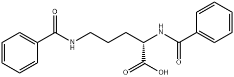 (+)-N2,N5-Dibenzoyl-L-ornithine Struktur