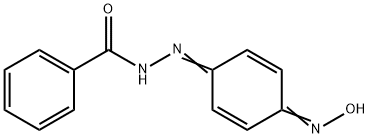 p-benzoquinone 1-benzoylhydrazon-4-oxime Struktur