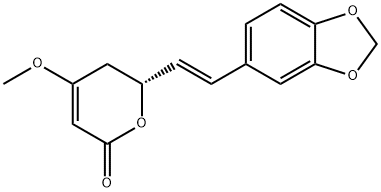 (6R)-6-[(E)-2-(1,3-ベンゾジオキソール-5-イル)エテニル]-5,6-ジヒドロ-4-メトキシ-2H-ピラン-2-オン