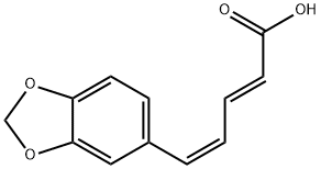 (2E,4Z)-5-(1,3-Benzodioxol-5-yl)-2,4-pentadienoic acid Struktur
