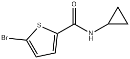 5-ブロモ-N-シクロプロピル-2-チオフェンカルボキサミド 化学構造式