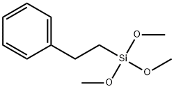 トリメトキシ(2-フェニルエチル)シラン 化学構造式