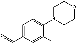 3-フルオロ-4-(N-モルホリノ)-ベンズアルデヒド 化学構造式
