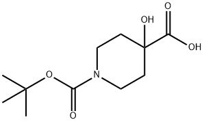 1-BOC-4-HYDROXY-4-PIPERIDINECARBOXYLIC ACID Struktur