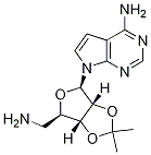7-((3aR,4R,6R,6aR)-6-(aMinoMethyl)-2,2-diMethyltetrahydrofuro[3,4-d][1,3]dioxol-4-yl)-7H-pyrrolo[2,3-d]pyriMidin-4-aMine|7-[5-氨基-5-脱氧-2,3-O-(异丙亚基)-BETA-D-呋喃核糖基]-7H-吡咯并[2,3-D]嘧啶-4-胺