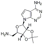 7-[5-氨基-5-脱氧-2,3-O-(异丙亚基)-BETA-D-呋喃核糖基]-7H-吡咯并[2,3-D]嘧啶-4-胺 结构式