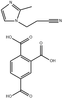 benzene-1,2,4-tricarboxylic acid, compound with 2-methyl-1H-imidazole-1-propiononitrile (1:1) Structure