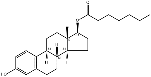 Oestradiol 17-heptanoate Structure