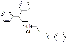 (3,3-diphenylpropyl)[3-(phenylthio)propyl]ammonium chloride 结构式