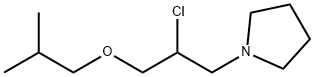 1-[2-chloro-3-(2-methylpropoxy)propyl]pyrrolidine 结构式