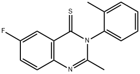 4(3H)-Quinazolinethione, 6-fluoro-2-methyl-3-(2-methylphenyl)- 结构式