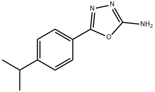 5-(4-イソプロピルフェニル)-1,3,4-オキサジアゾール-2-アミン 化学構造式