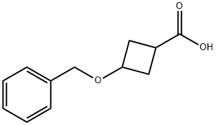 3-(ベンジルオキシ)シクロブタンカルボン酸 化学構造式