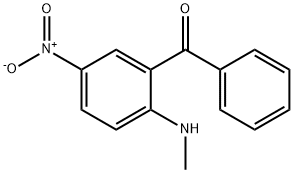 [2-(メチルアミノ)-5-ニトロフェニル]フェニルメタノン 化学構造式