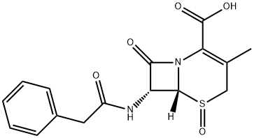 [6R-(6alpha,7beta)]-3-methyl-8-oxo-7-(phenylacetamido)-5-thia-1-azabicyclo[4.2.0]oct-2-ene-2-carboxylic acid 5-oxide Struktur