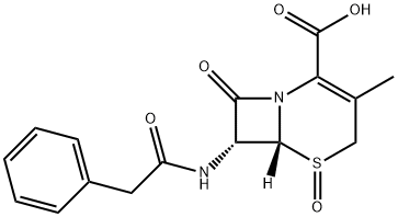 [6R-(6alpha,7beta)]-3-methyl-8-oxo-7-(phenylacetamido)-5-thia-1-azabicyclo[4.2.0]oct-2-ene-2-carboxylic acid 5-oxide 结构式