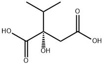 (S)-2-ヒドロキシ-2-(1-メチルエチル)ブタン二酸 化学構造式