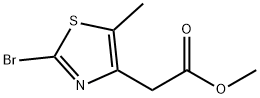4-Thiazoleaceticacid,2-bromo-5-methyl-,methylester(9CI) Structure