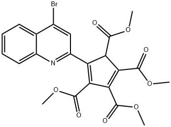 5-(4-Bromo-2-quinolyl)-2,4-cyclopentadiene-1,2,3,4-tetracarboxylic acid tetramethyl ester Struktur