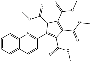 5-(2-キノリル)-2,4-シクロペンタジエン-1,2,3,4-テトラカルボン酸テトラメチル 化学構造式