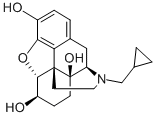 4,5α-エポキシ-17-シクロプロピルメチルモルフィナン-3,6β,14β-トリオール 化学構造式