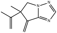 6,7-Dihydro-6-methyl-7-methylene-6-(1-methylethenyl)-5H-pyrrolo[1,2-b][1,2,4]triazole 结构式