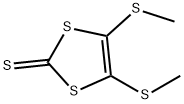 4,5-ビス(メチルチオ)-1,3-ジチオール-2-チオン 化学構造式