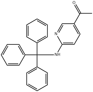 1-[6-(三苯甲基氨基)-吡啶-3-基]-乙酮, 49647-11-2, 结构式