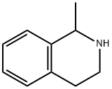 1,2,3,4-テトラヒドロ-1-メチルイソキノリン 化学構造式