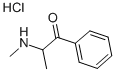 (+/-)-2-(METHYLAMINO)PROPIOPHENONE HYDROCHLORIDE Structure