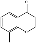2,3-ジヒドロ-8-メチル-4H-1-ベンゾピラン-4-オン 化学構造式