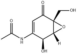 Acetamide, N-[(1R,2S,6R)-2-hydroxy-6-(hydroxymethyl)-5-oxo-7-oxabicyclo[4.1.0]hept-3-en-3-yl]- (9CI) Structure