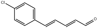 (2E,4E)-5-(4-クロロフェニル)ペンタ-2,4-ジエナール 化学構造式