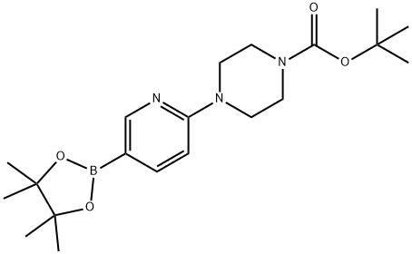 4-[5-(4,4,5,5-TETRAMETHYL-[1,3,2]DIOXABOROLAN-2-YL)-PYRIDIN-2-YL]-PIPERAZINE-1-CARBOXYLIC ACID TERT-BUTYL ESTER Struktur