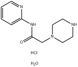N-(2-ピリジル)アミド三塩酸2-(ピペラジン-1-イル)酢酸二水和物 化学構造式