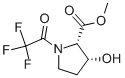 (2S,3R)-methyl 3-hydroxy-1-(2,2,2-trifluoroacetyl)pyrrolidine-2-carboxylate Struktur
