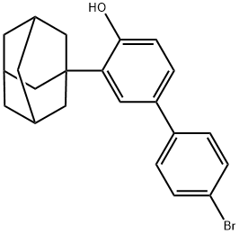 3-(金刚烷-1-基)-4'-溴 - [1,1'-联苯] -4-醇,496868-80-5,结构式