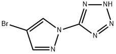 5-(4-ブロモ-1H-ピラゾール-1-イル)-1H-テトラゾール 化学構造式