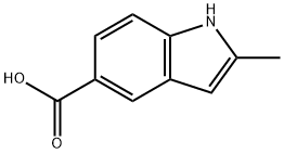 2-甲基-1H-吲哚-5-羧酸,496946-80-6,结构式